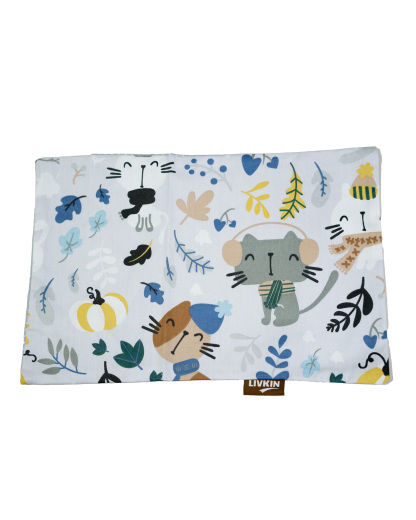 LIVKIN PILLOW CASE S BLUE / GREY / PEACH - FB