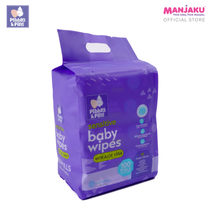 PEBBLES & PINE B.WIPES 5X20S ALOE VERA