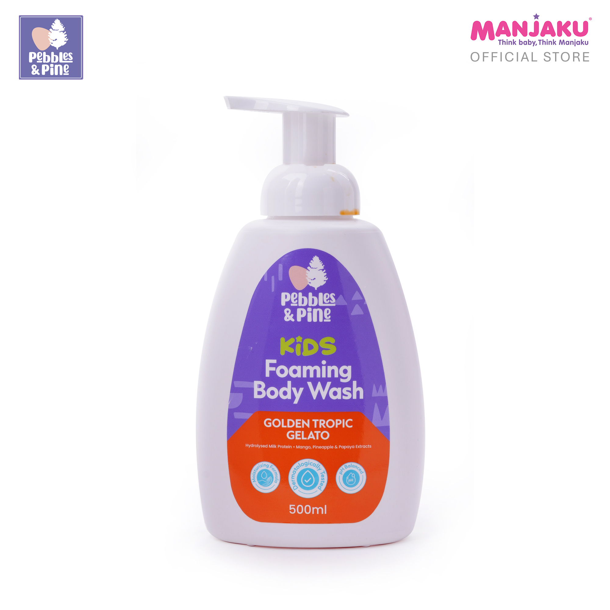 PEBBLES & PINE KIDS FOAM B.WASH GLDN TROPIC GELATO 500ML
