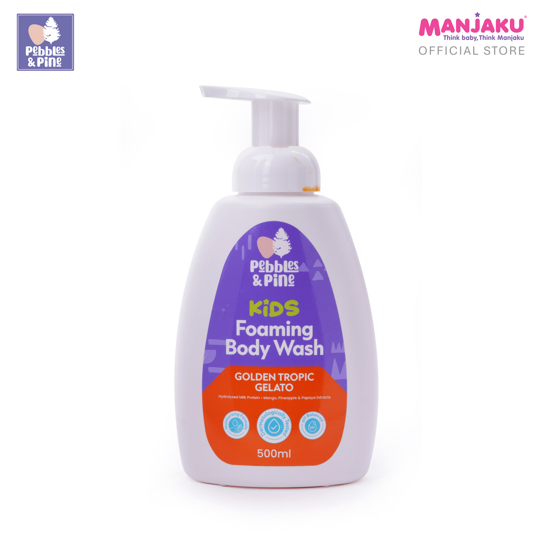 PEBBLES & PINE KIDS FOAM B.WASH GLDN TROPIC GELATO 500ML