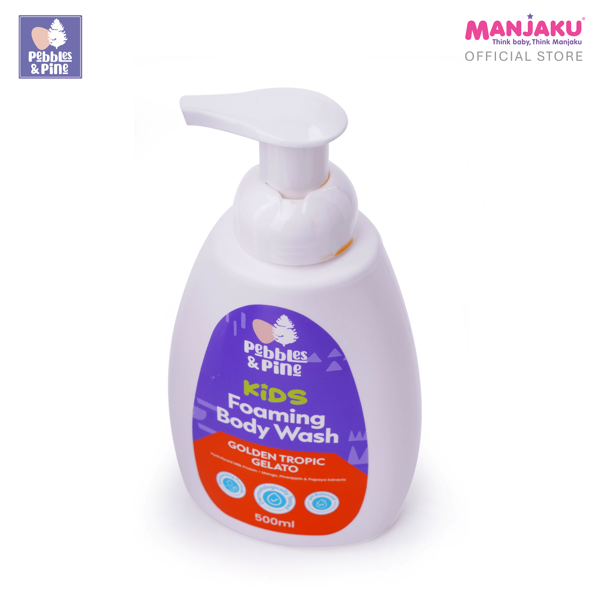 PEBBLES & PINE KIDS FOAM B.WASH GLDN TROPIC GELATO 500ML