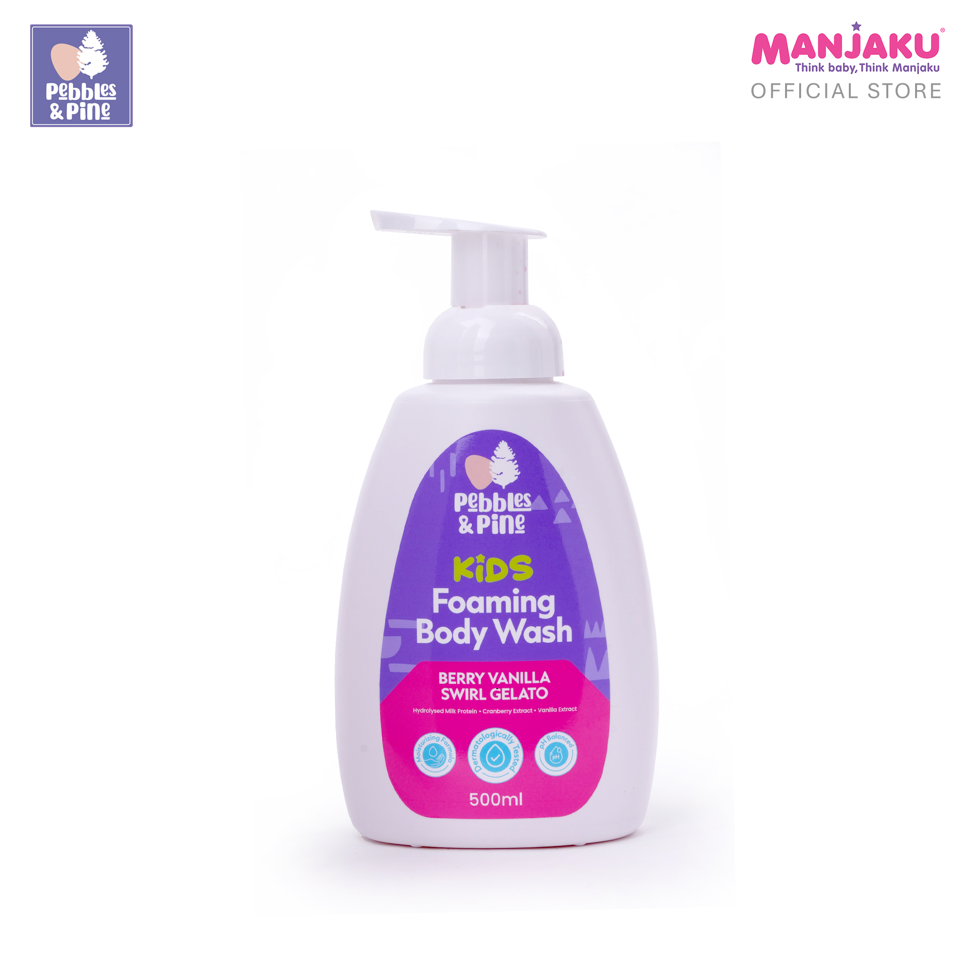 PEBBLES & PINE KIDS FOAM B.WASH B.VANILLA S GELATO 500ML