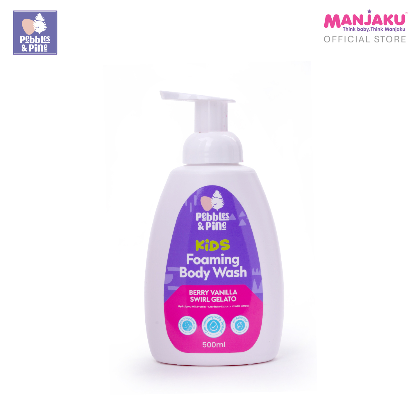 PEBBLES & PINE KIDS FOAM B.WASH B.VANILLA S GELATO 500ML