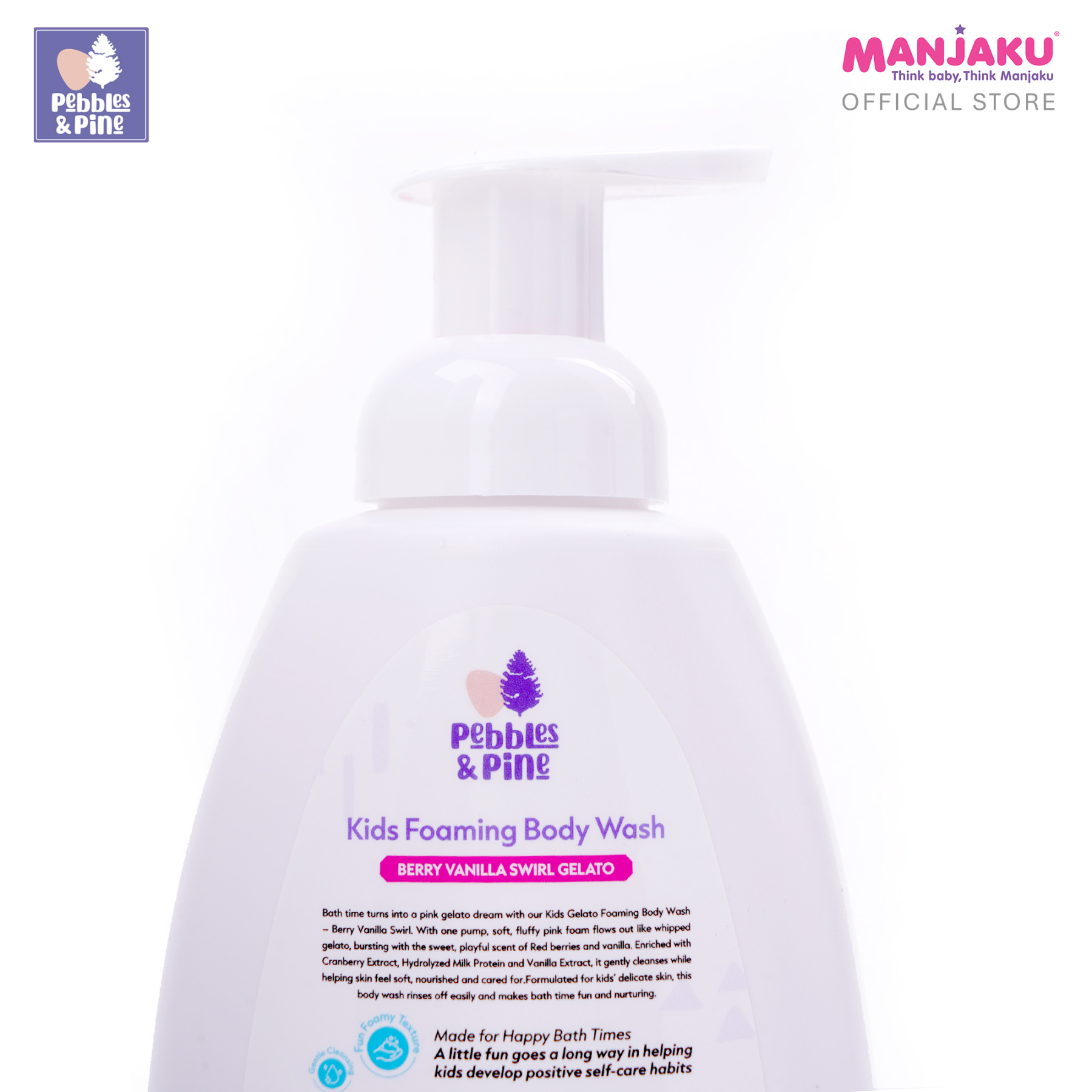 PEBBLES & PINE KIDS FOAM B.WASH B.VANILLA S GELATO 500ML