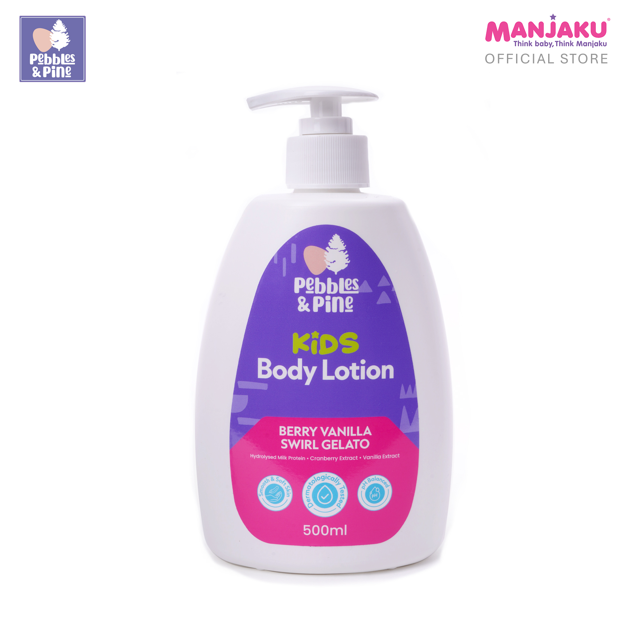 PEBBLES & PINE KIDS BODY LOTION B.VANILLA S GELATO 500ML