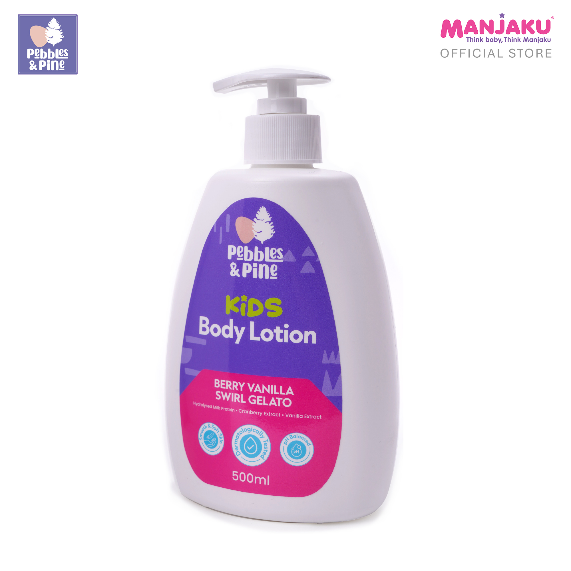 PEBBLES & PINE KIDS BODY LOTION B.VANILLA S GELATO 500ML