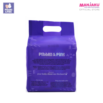 PEBBLES & PINE B.WIPES 3X80S ALOE VERA