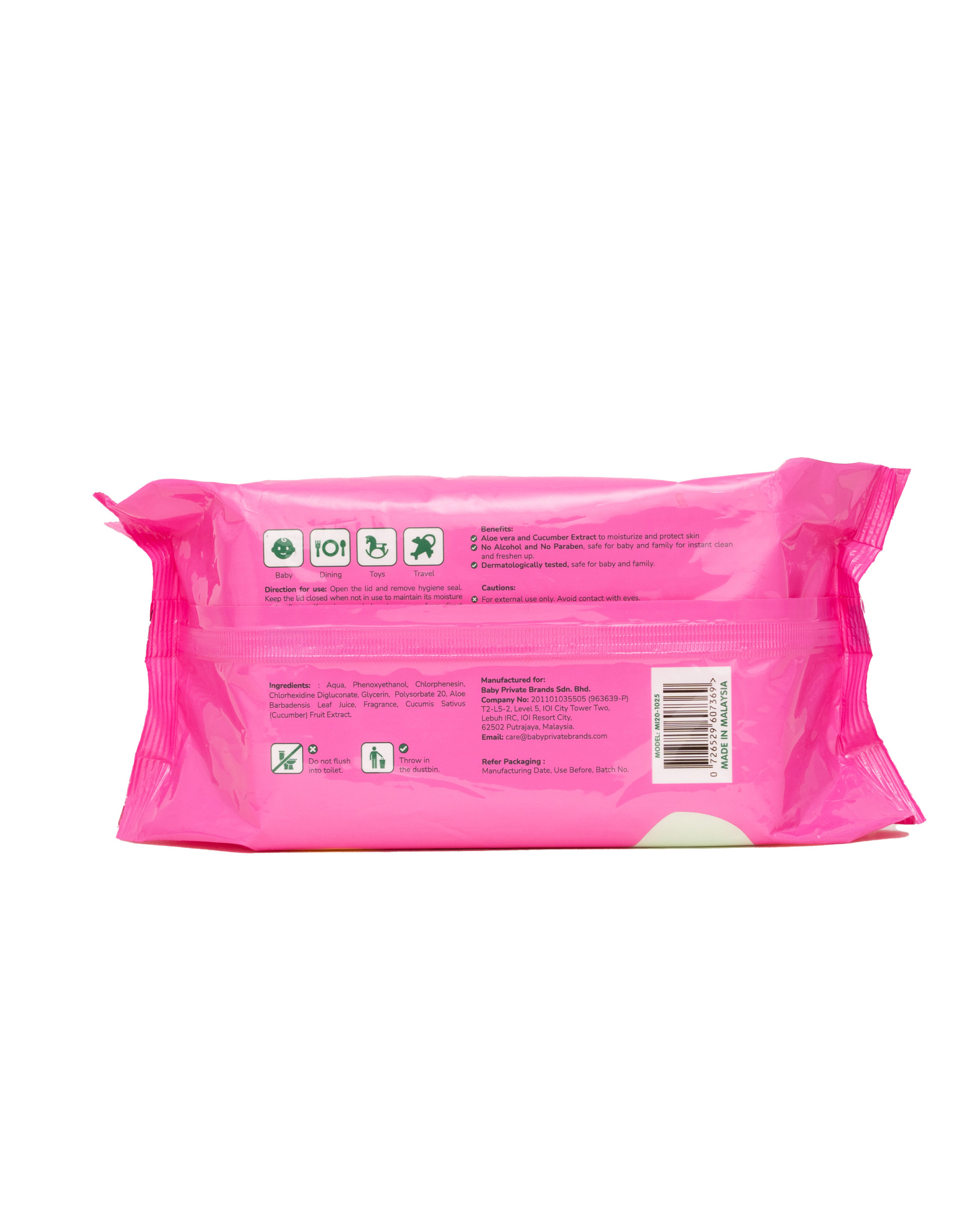 B.HIPPO WIPES 2X120S TYRANNOSAURUS REX ( PINK ) 