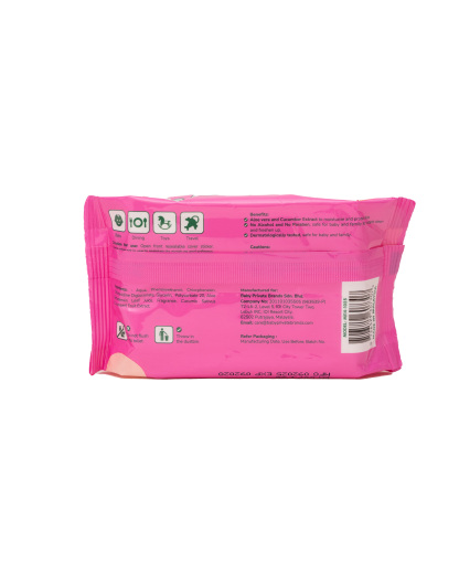 B.HIPPO WIPES 2X25S TYRANNOSAURUS REX ( PINK )