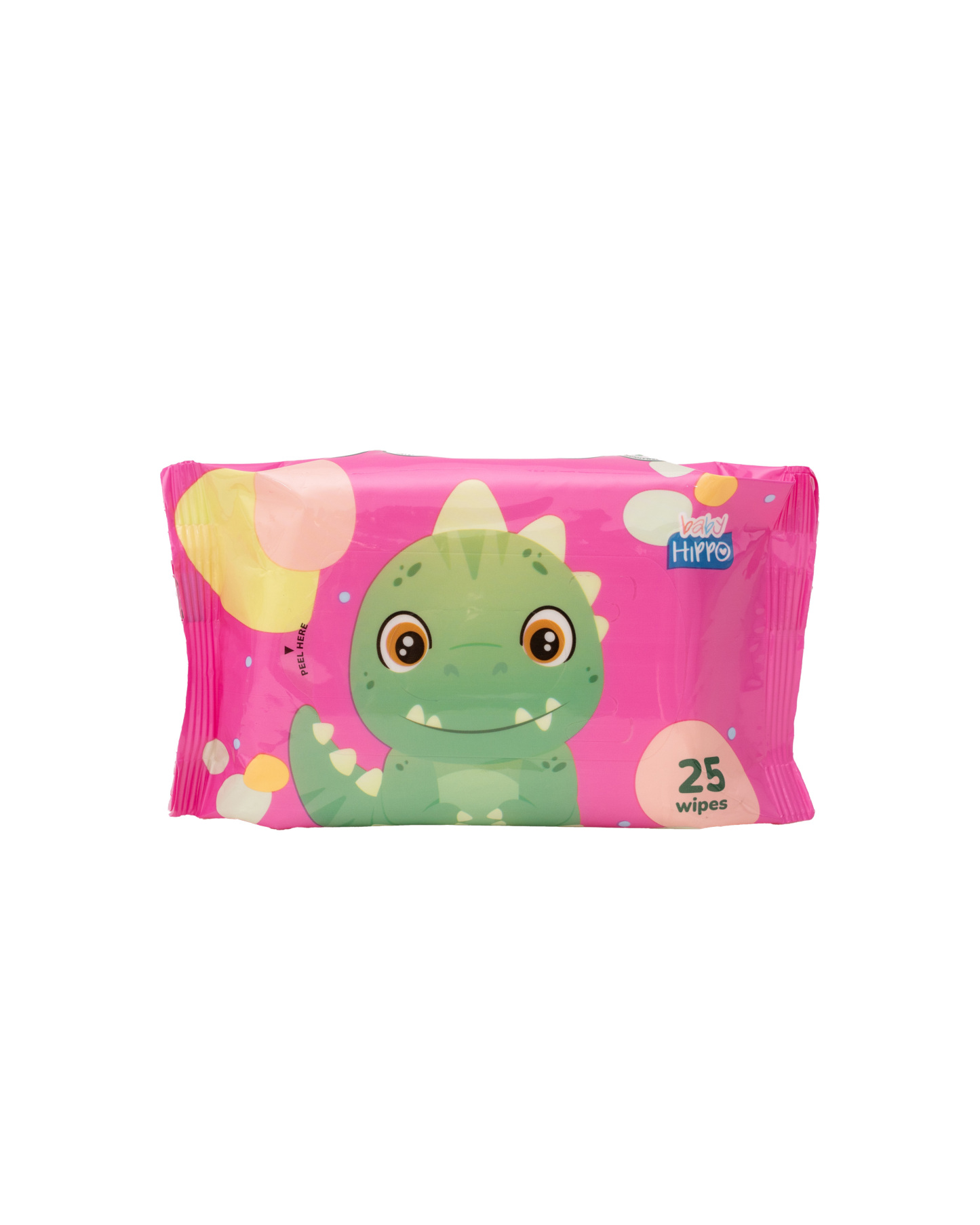 B.HIPPO WIPES 2X25S TYRANNOSAURUS REX ( PINK )