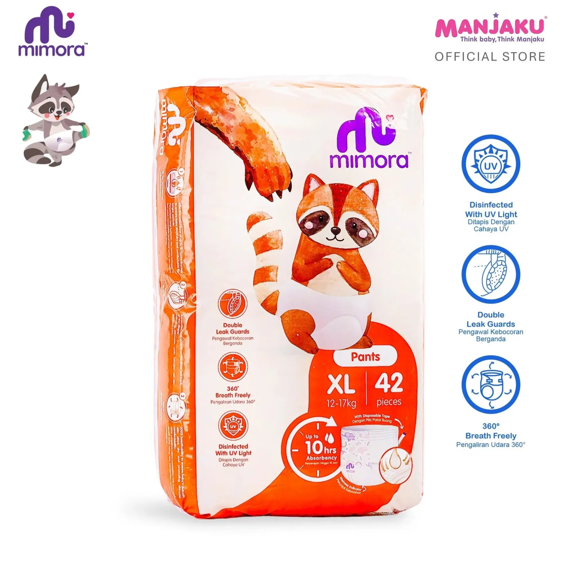 Mimora Pants Diapers - M60/L48/XL42/XXL36/XXXL30