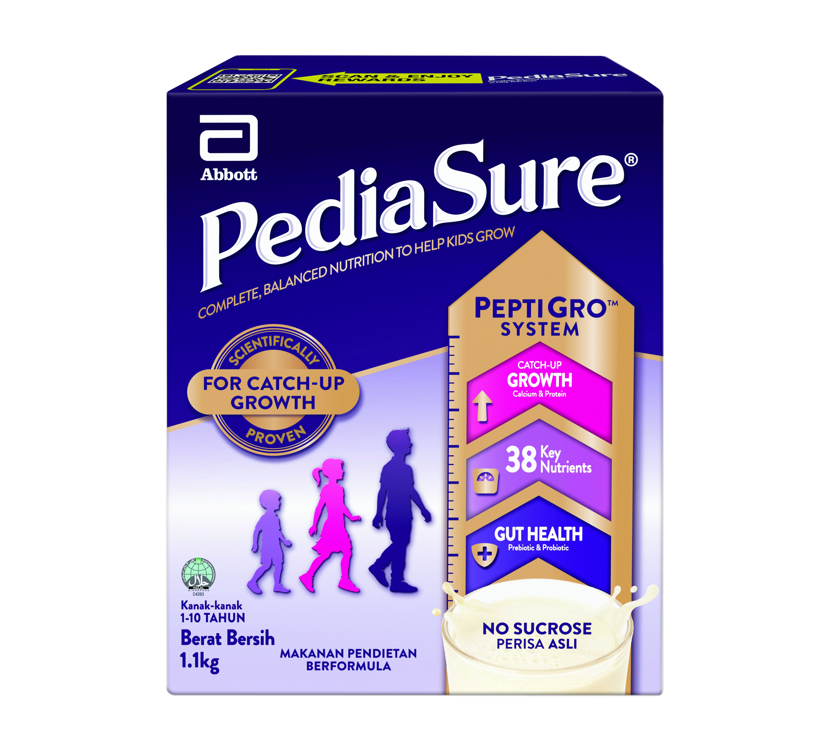 PEDIASURE OHT PLAIN 1.1KG BIB