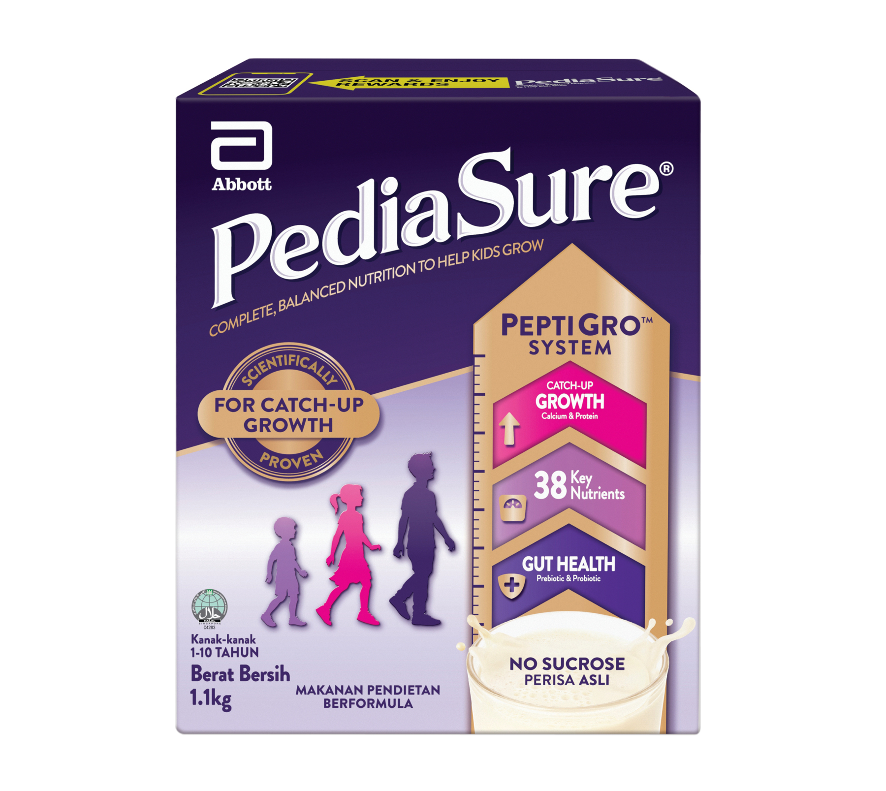 PEDIASURE OHT PLAIN 1.1KG BIB