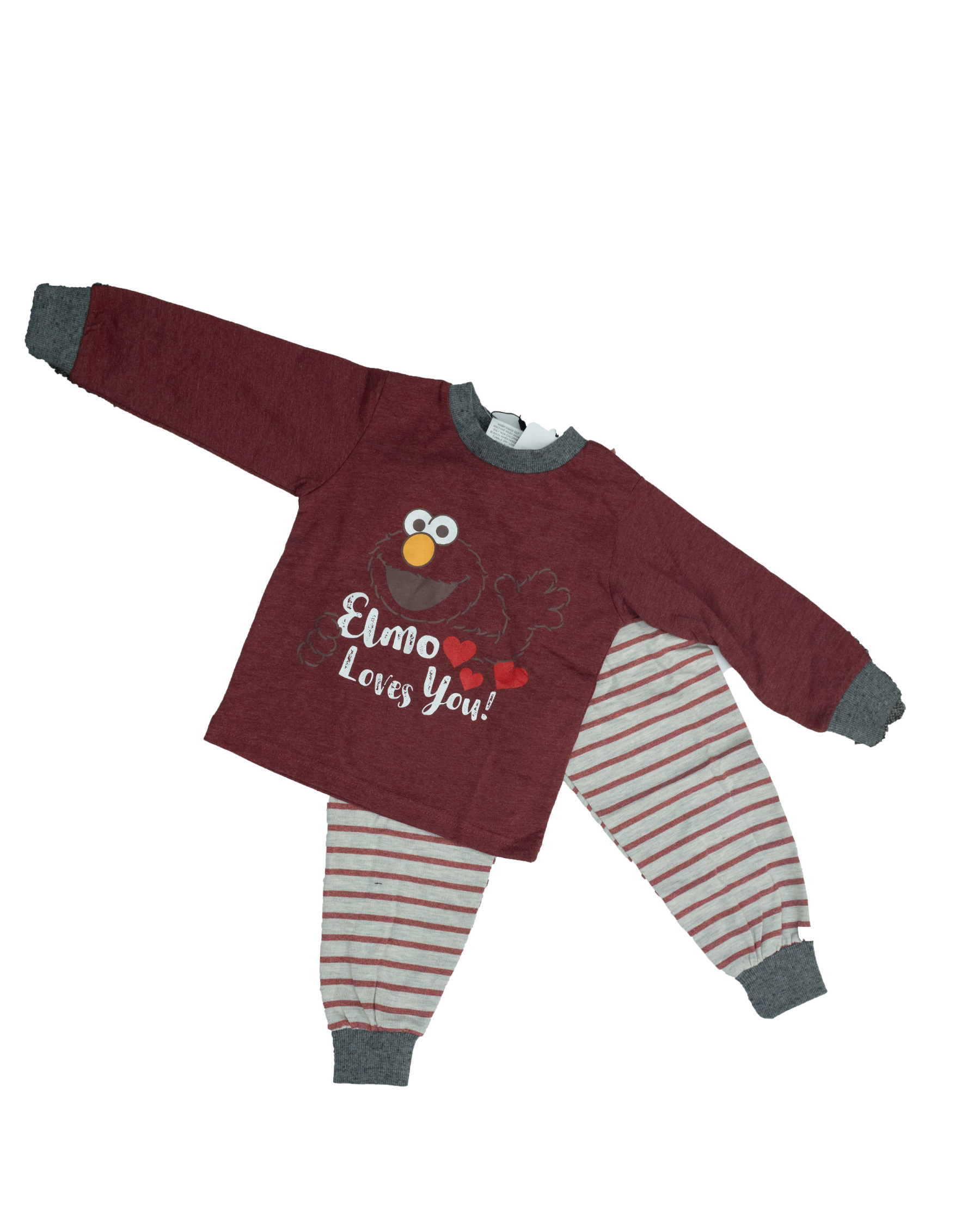 SESAME PYJAMAS (STP0925-40001-1-2Y) - MAROON MELANGE