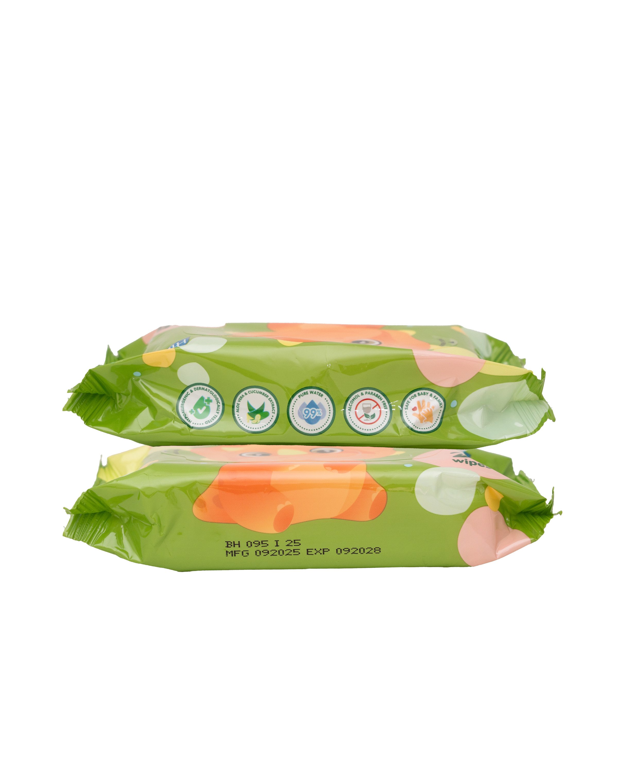 B.HIPPO WIPES 2X25S TRICERATOPS ( GREEN ) 