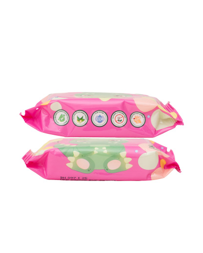 B.HIPPO WIPES 2X25S TYRANNOSAURUS REX ( PINK )