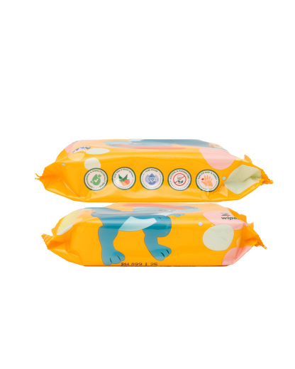 B.HIPPO WIPES 2X25S PARASAUROLOPHUS ( ORANGE )