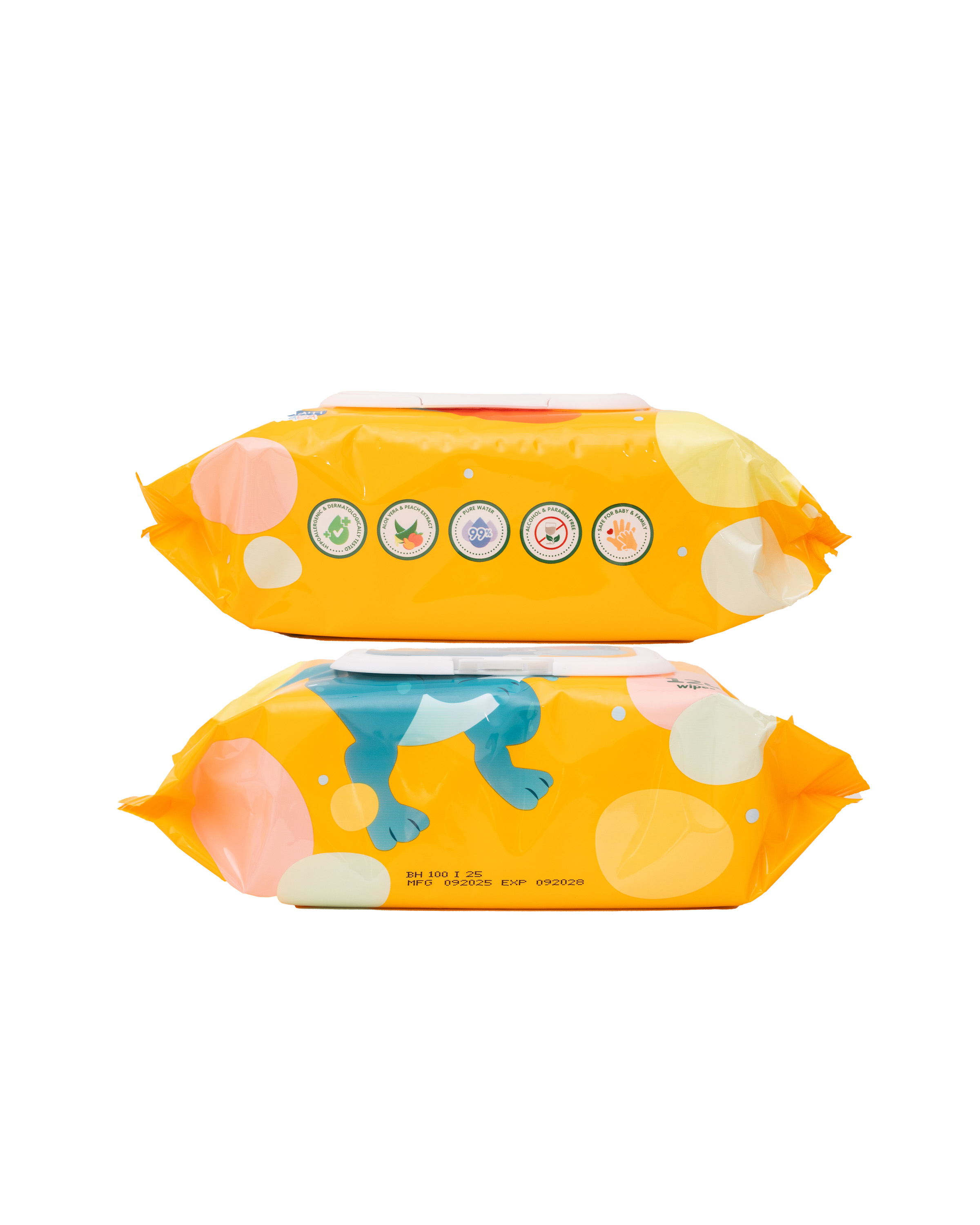 B.HIPPO WIPES 2X120S PARASAUROLOPHUS ( ORANGE )