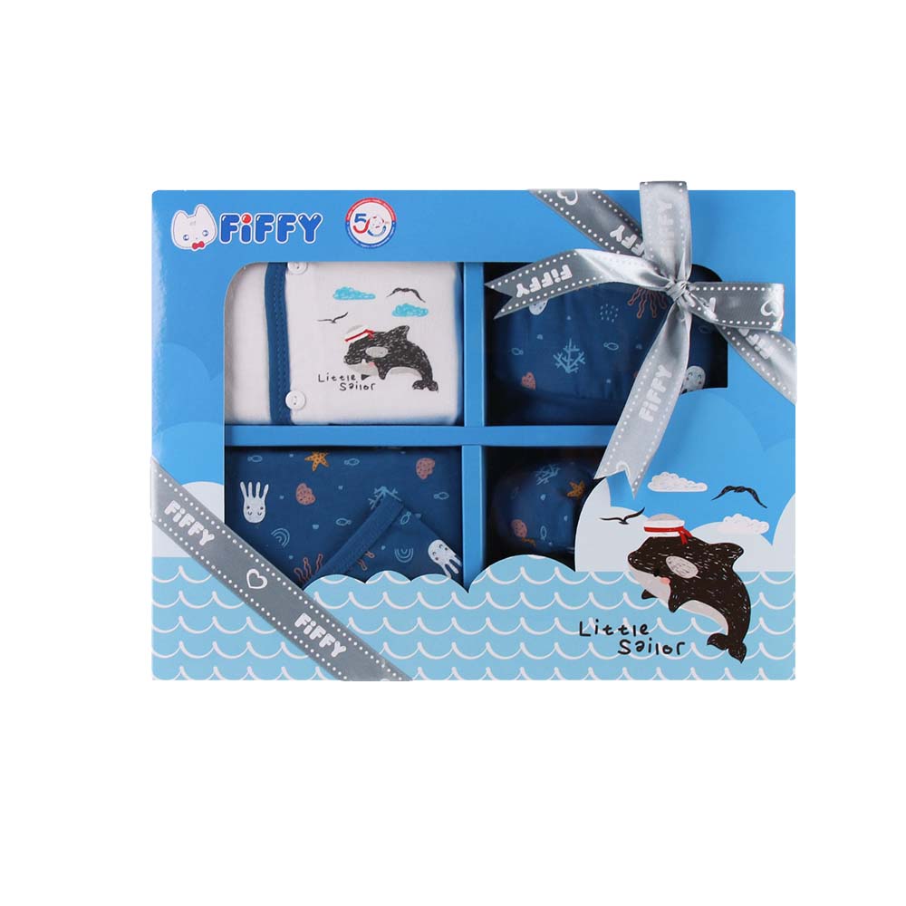 FIFFY Boy Gift Set (98-07-013) - Blue -0-3 Months