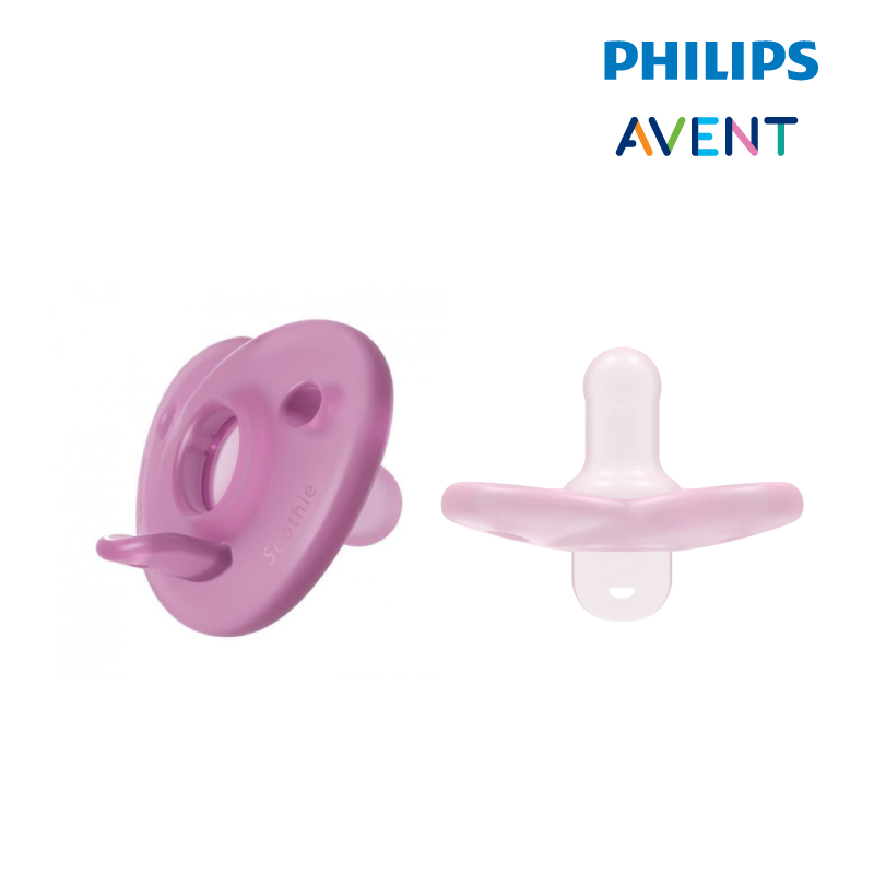 Philips Avent Curved Soothie (2 Pieces) - 0-6 Months (Girl)