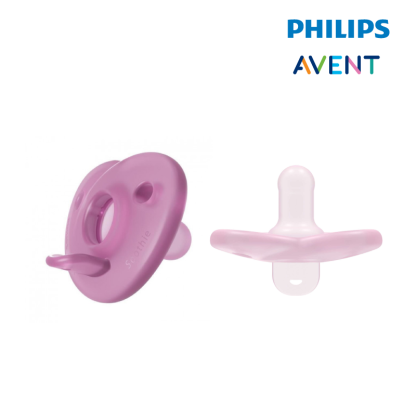 Philips Avent Curved Soothie  (2 Pieces) - 0-6 Months (Girl)