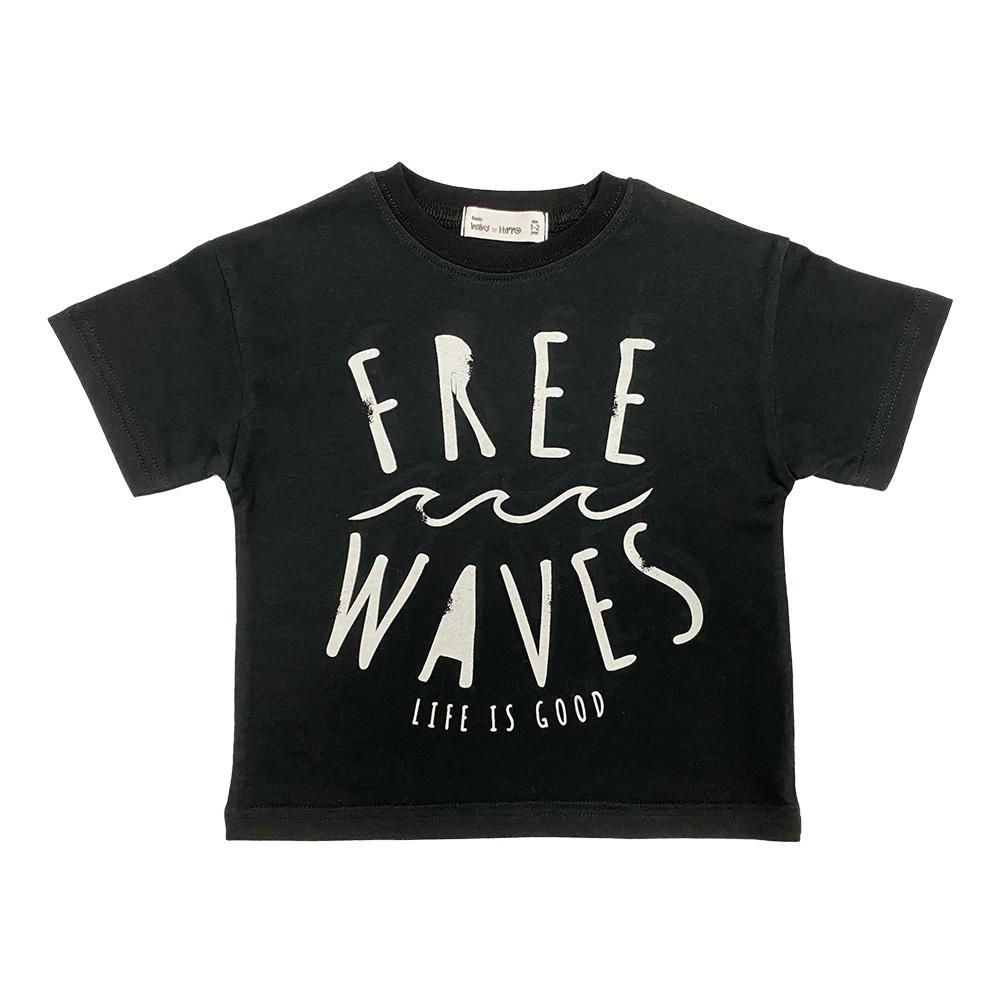 Kemeja-T Baby Hippo Lengan Pendek Tops Kasual ( HTT0125-10003 - Free Waves )