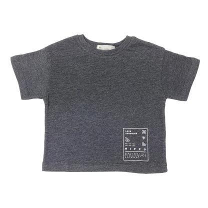 Kemeja-T Baby Hippo Lengan Pendek Tops Kasual ( HTT0125-10003 - Black )