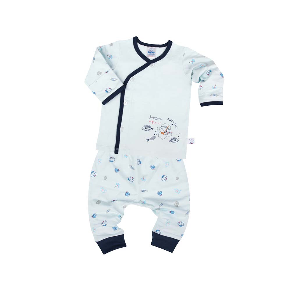FIFFY Boy Basic Range Long Sleeves Vest Suit (1323008) - Dark Blue