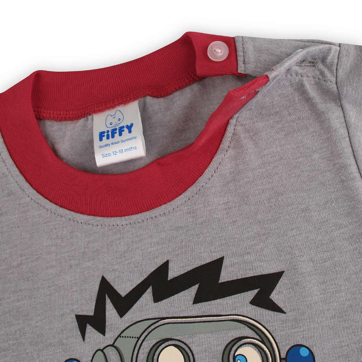 FIFFY Boy Short Sleeve Pyjamas Suit 3423002 - Melange