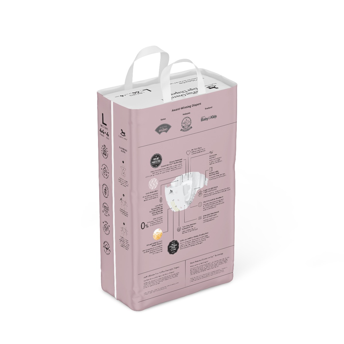 Applecrumby AirPlus Overnight Tape L44 Diapers