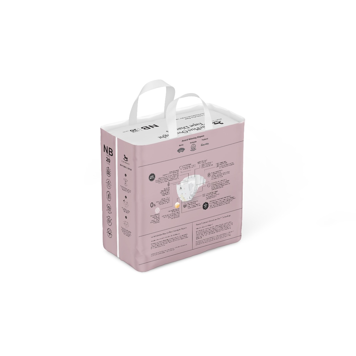 Applecrumby AirPlus Overnight Tape Newborn20 Diapers