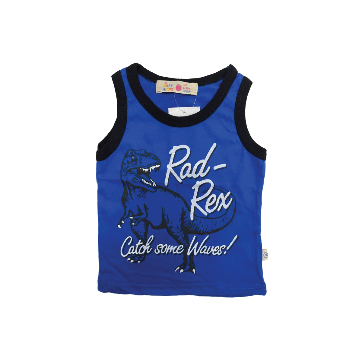 Baby Hippo Boy Basic Collection Singlet Top (HTT0322-19006) - Blue