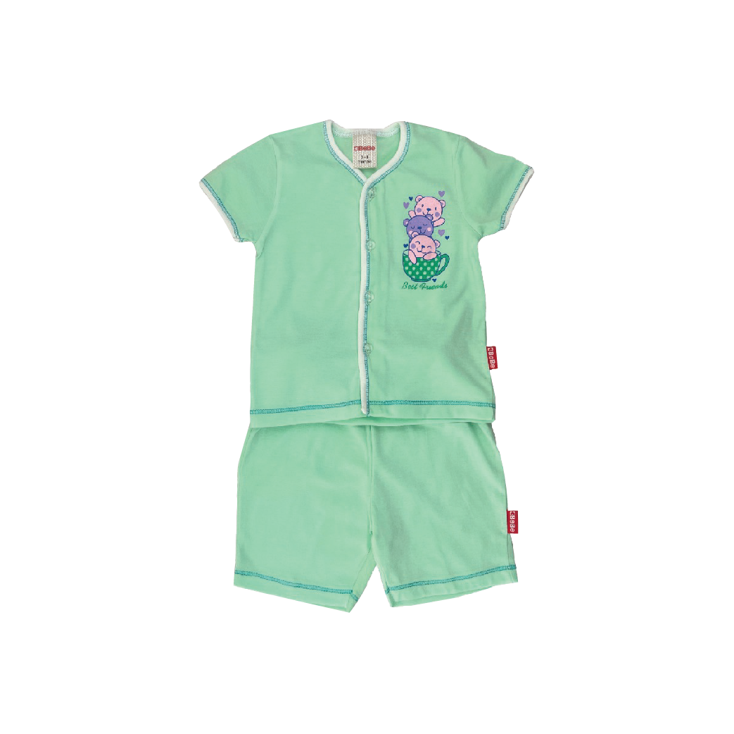 BEBE SS TEE W B/PANTS(CBN2130201-GRN-0M)