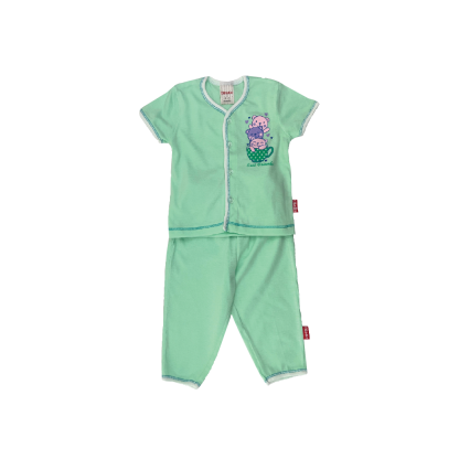 BEBE SS TEE W L/PANTS(CBN2130202-GRN-0M)