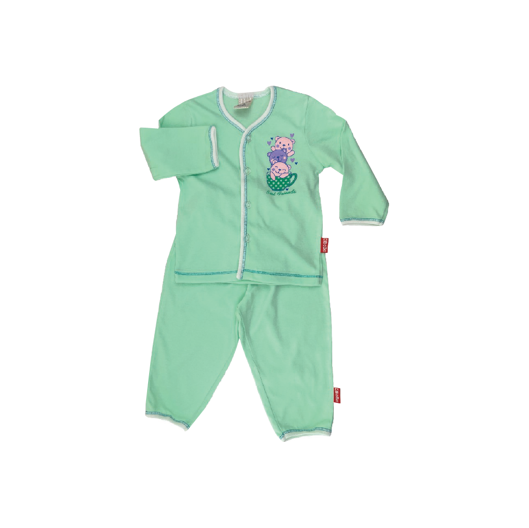 BEBE LS TEE W L/PANTS(CBN2130203-GRN-0M)