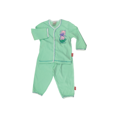 BEBE LS TEE W L/PANTS(CBN2130203-GRN-0M)