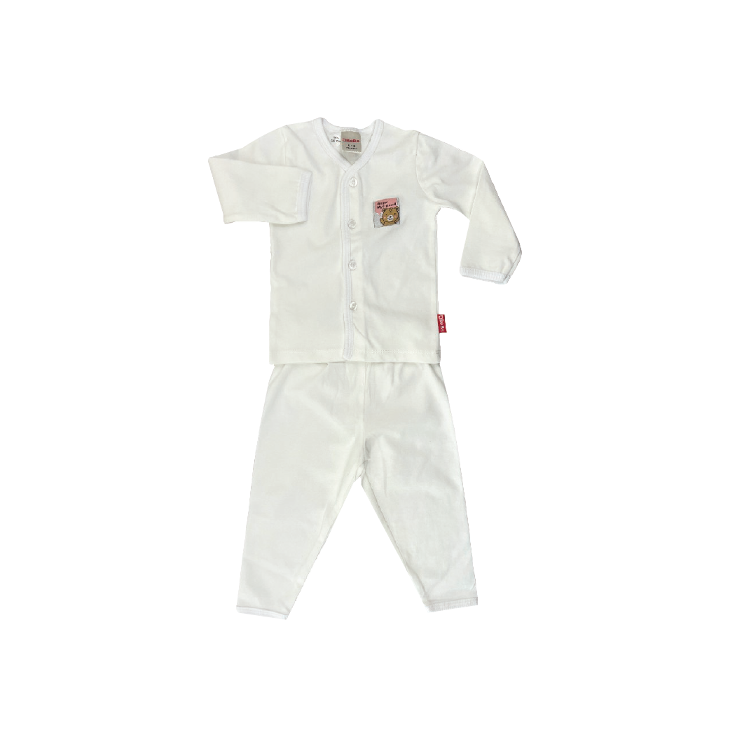 BEBE LS TEE W L/PANTS(CBN2233304-WHT-0M)