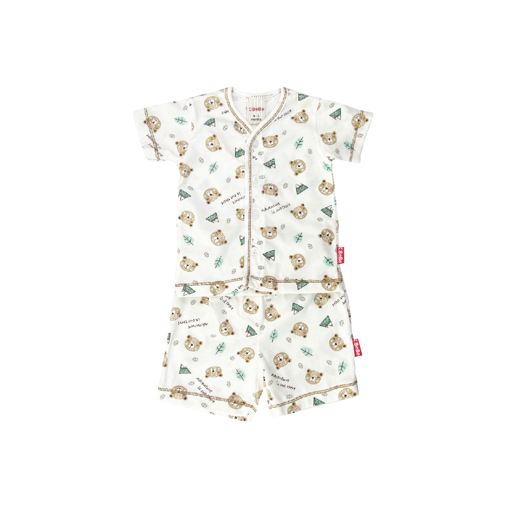 BEBE SS TEE W B/PANTS(CBN2233501-WHT-0M)