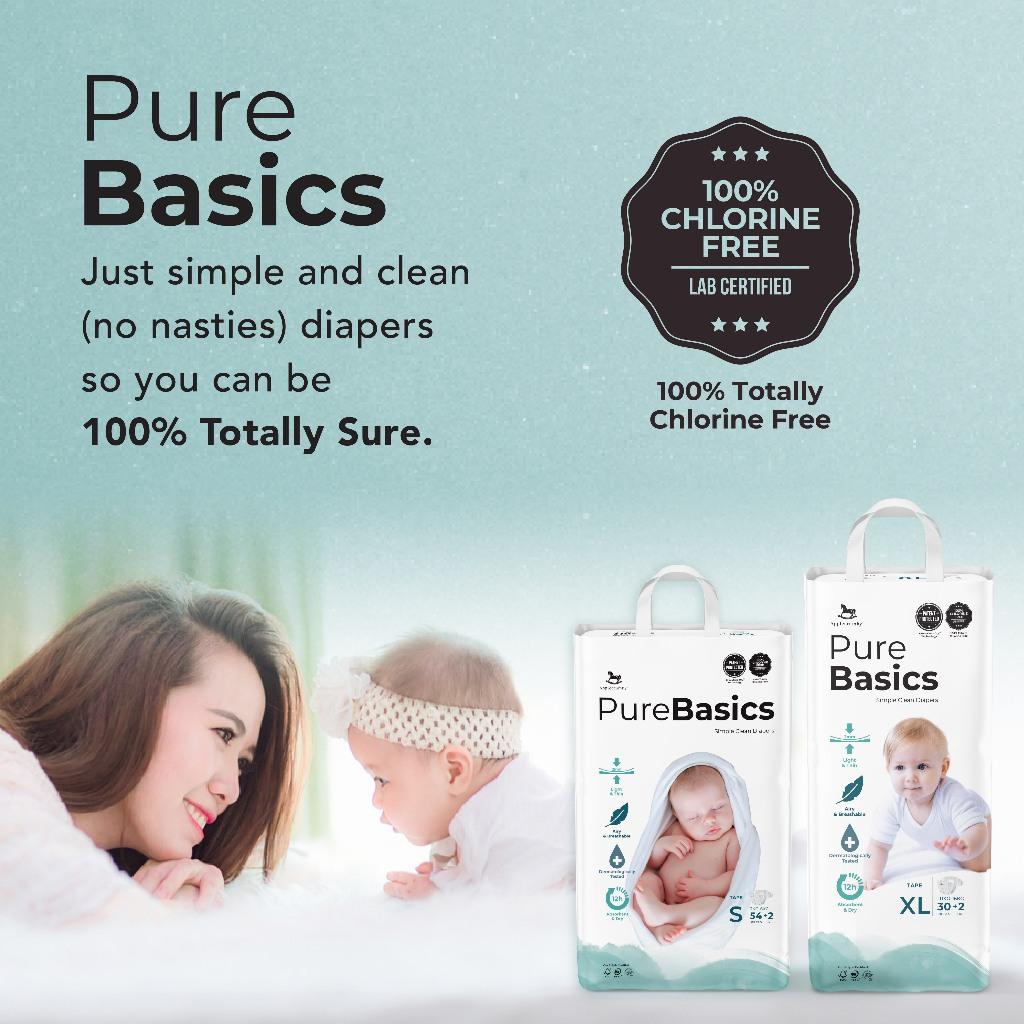 Applecrumby PureBasics Tape Diapers - XL30