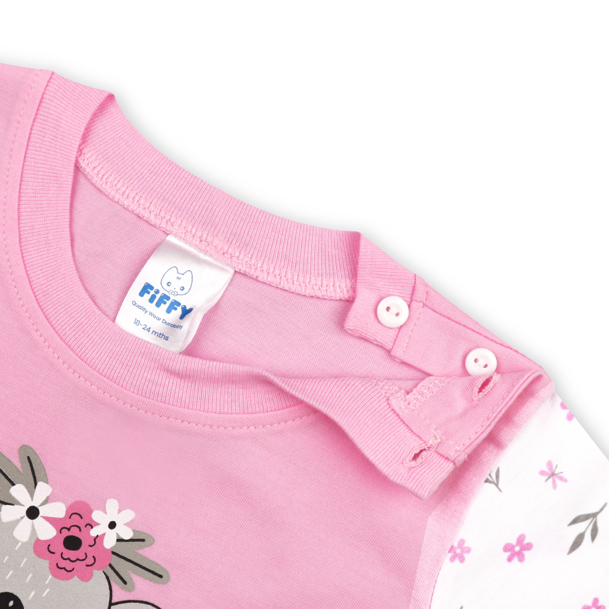 FIFFY Girl Long Sleeve Girl Pyjamas Suit 3522210 - Pink