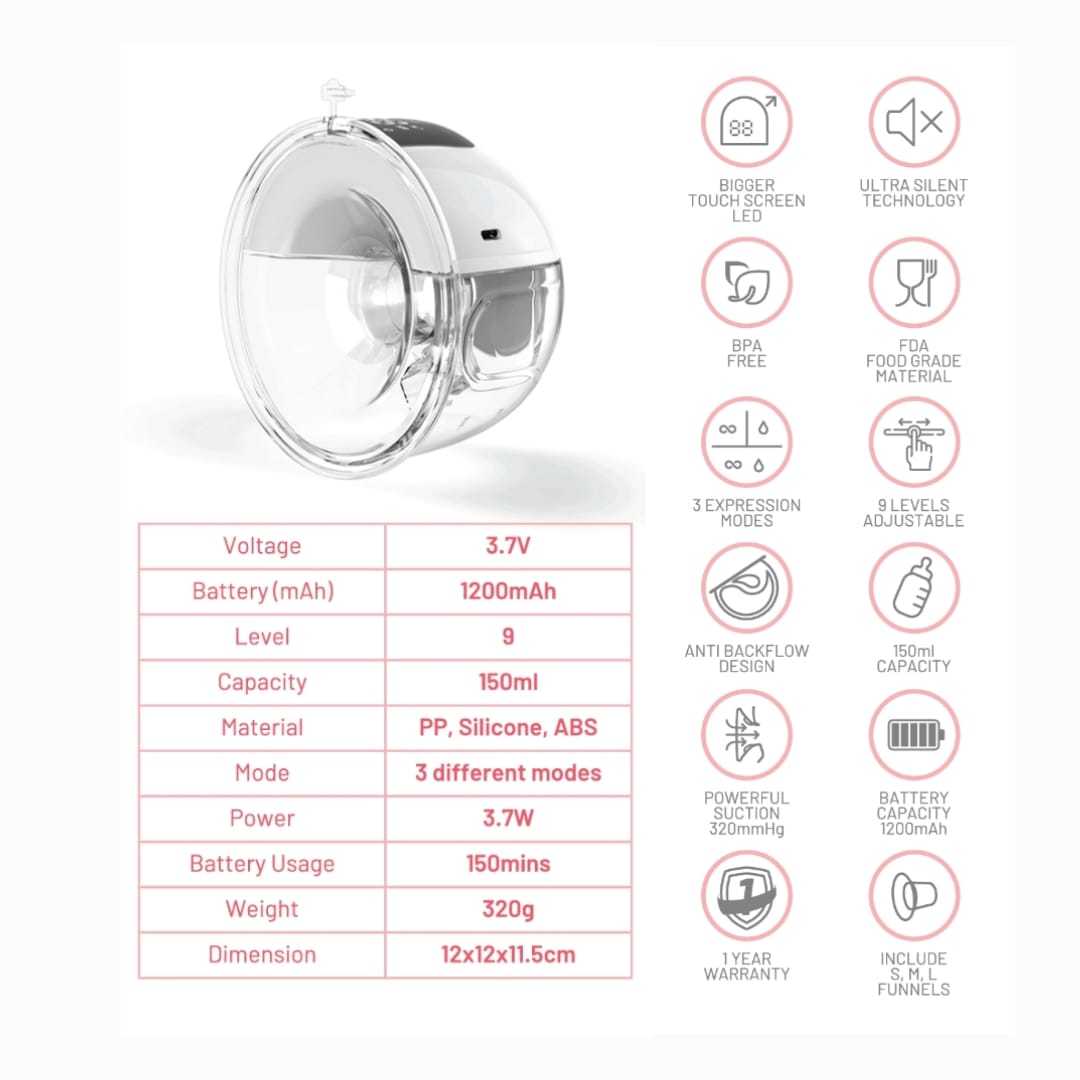 Bubbles L9 Wearable Electric Breast Pump (BUB0026)