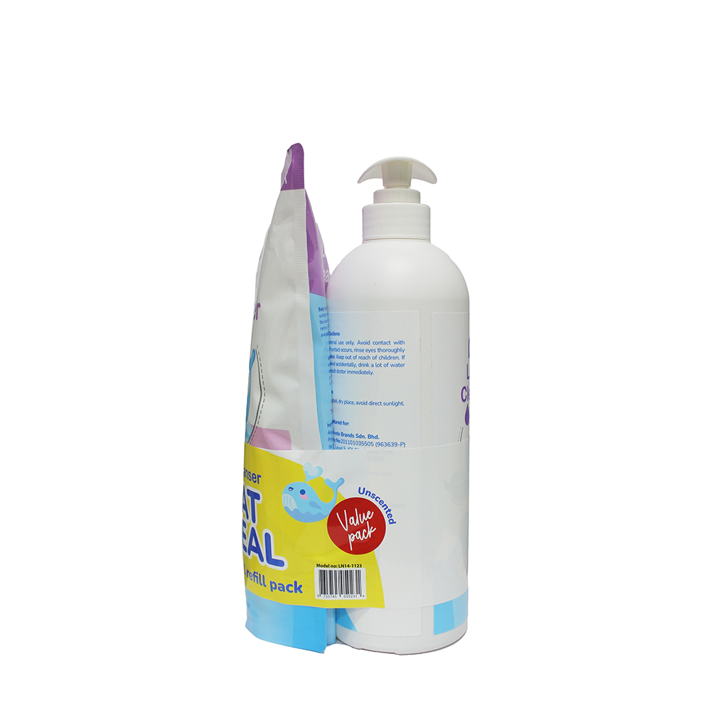 Baby Hippo Liquid Cleanser 600ml + 750ml - Unscented
