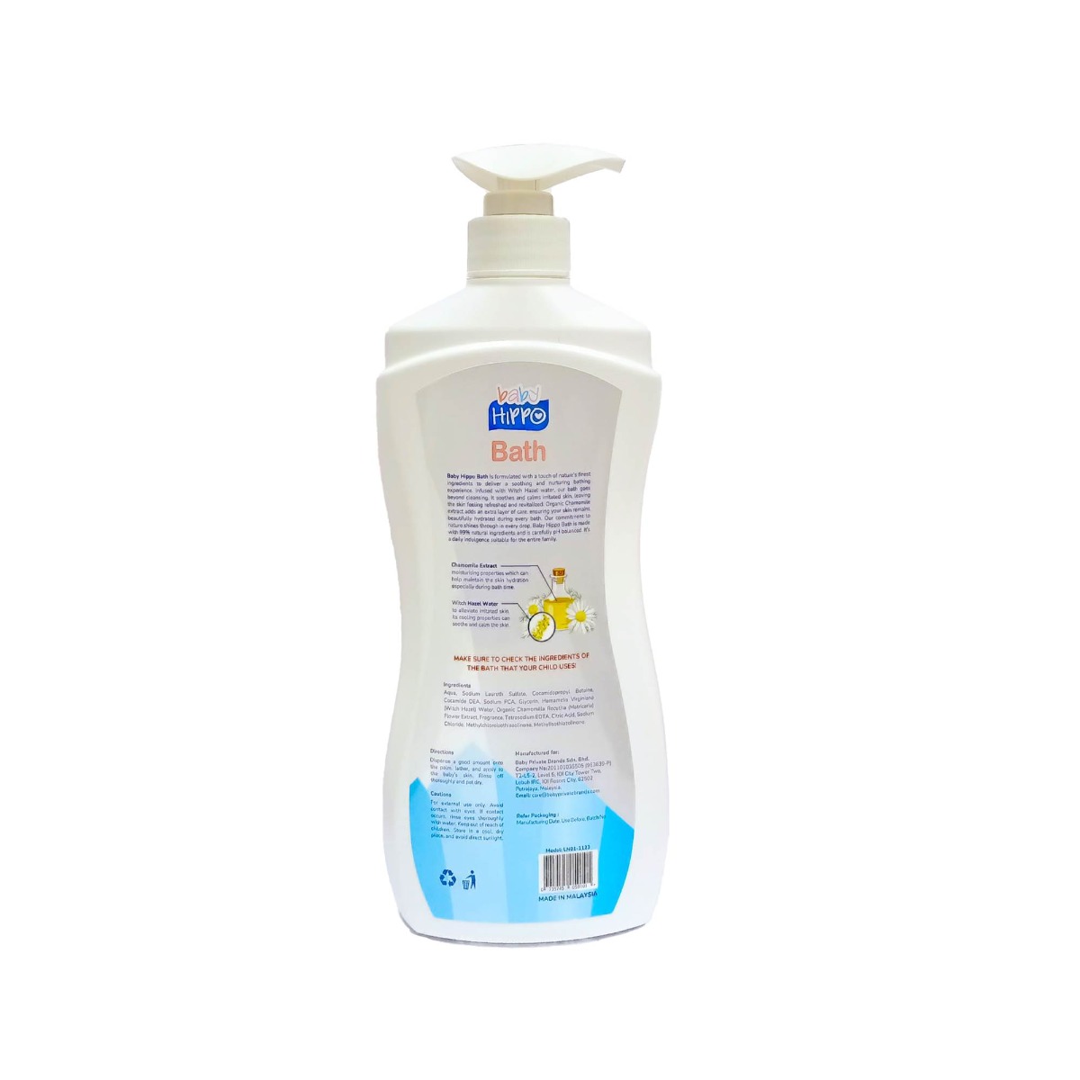 Baby Hippo Baby Bath 750ML - Fruity