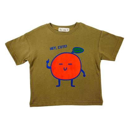 Kemeja-T Baby Hippo Lengan Pendek Tops Kasual (HTT0125-10003 - Hey Cute )