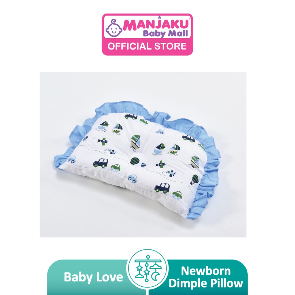 Baby Love Premium Newborn Dimple Pillow (Model: 4950) - Captain Blue