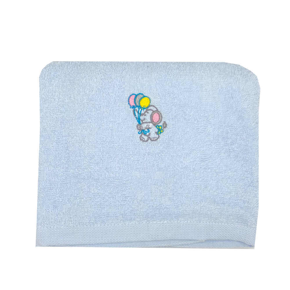 Baby Hippo Unisex Premium Towel (HAL0323-23003) - Blue Elephant  (110cm x 50cm)