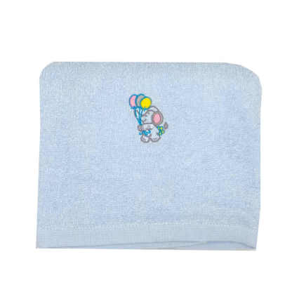 Baby Hippo Unisex Premium Towel (HAL0323-23003) - Blue Elephant  (110cm x 50cm)