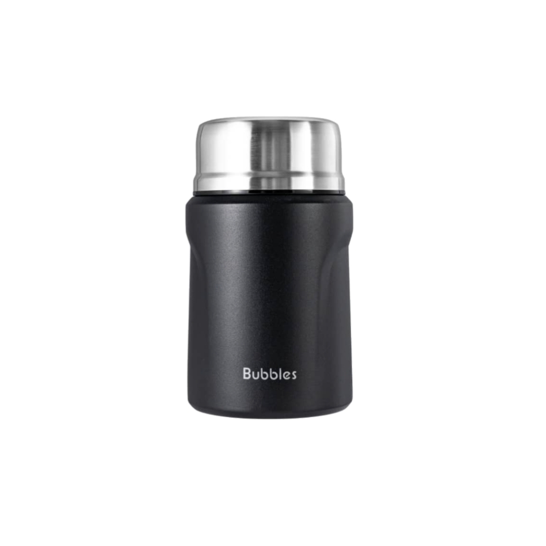 Bubbles Togo Stainless Steel Food Jar (Black) 550ml