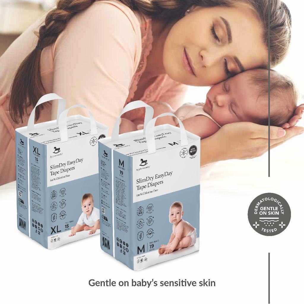 Applecrumby SlimDry EasyDay Tape Diapers L38