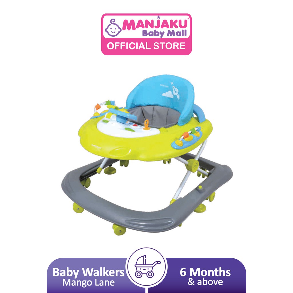 Sweet Heart Paris Baby Walker with Toys & Music Tray - Mango Lane BW69